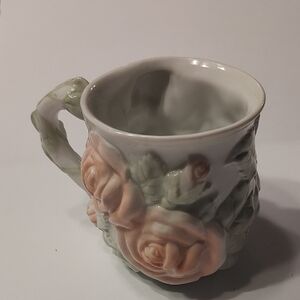 Floral Ceramic Mug with Pink Roses
